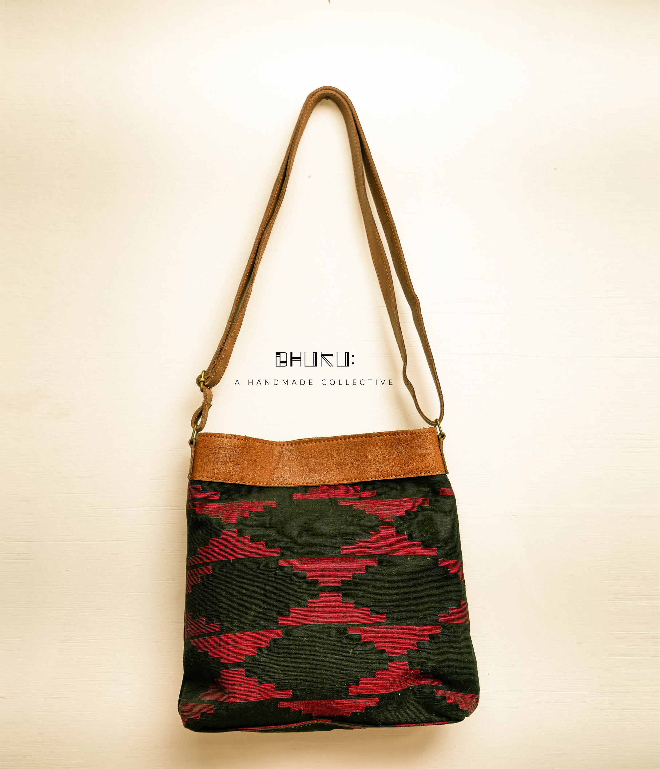 Dhaka Bag with Leather 