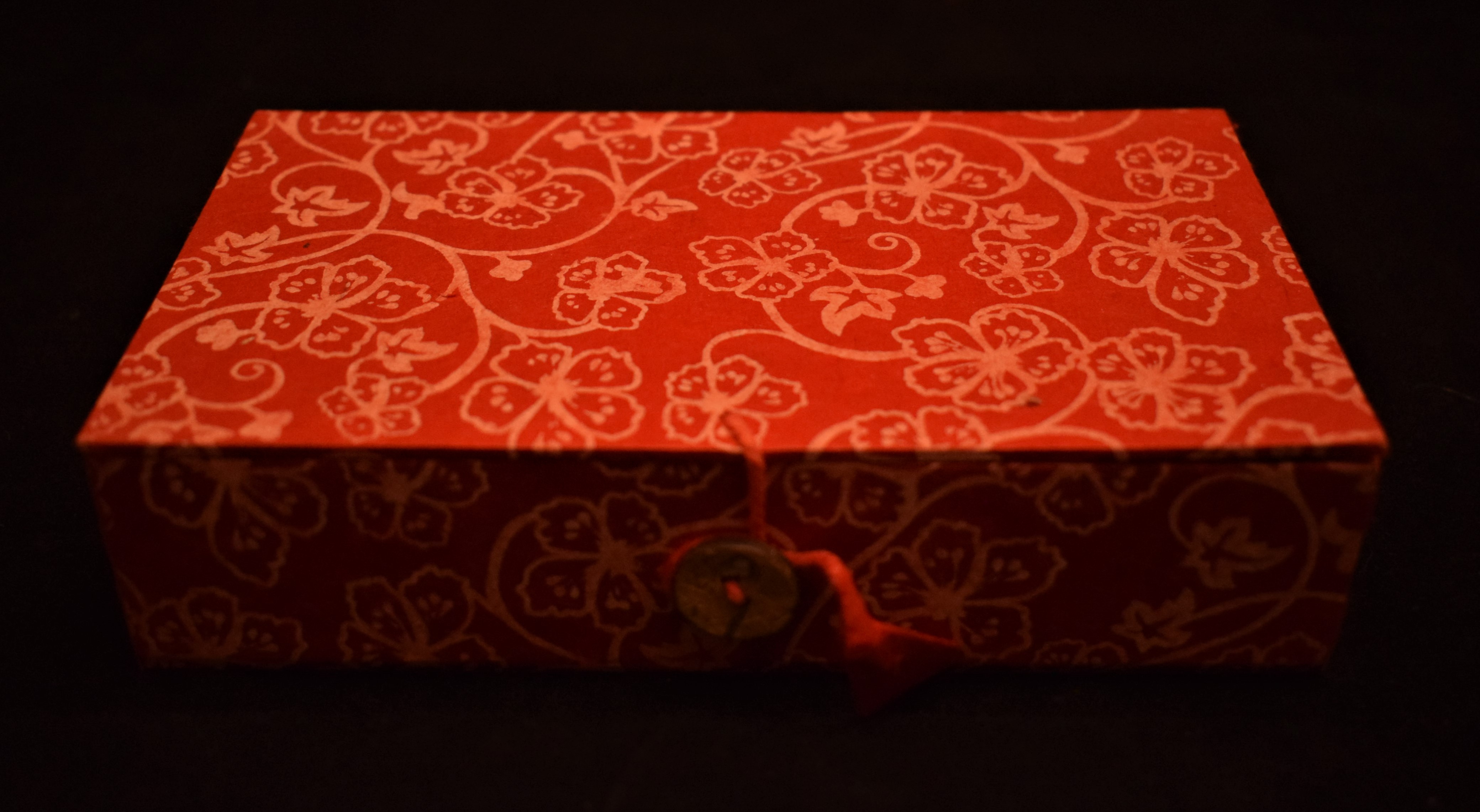 Attractive Floral Printed Lokta Paper Box