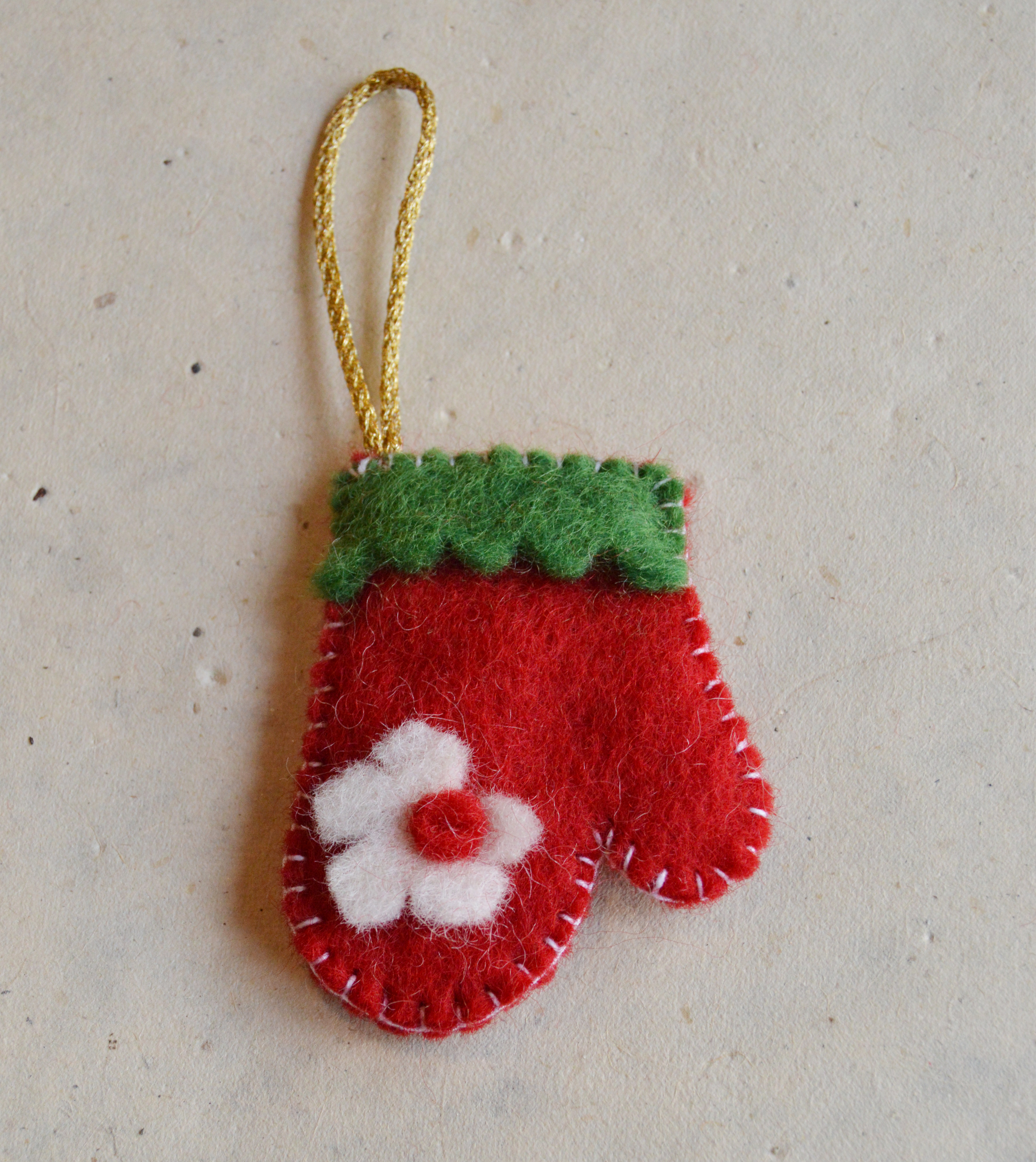 Christmas Theme Glove Ornament for Decorating