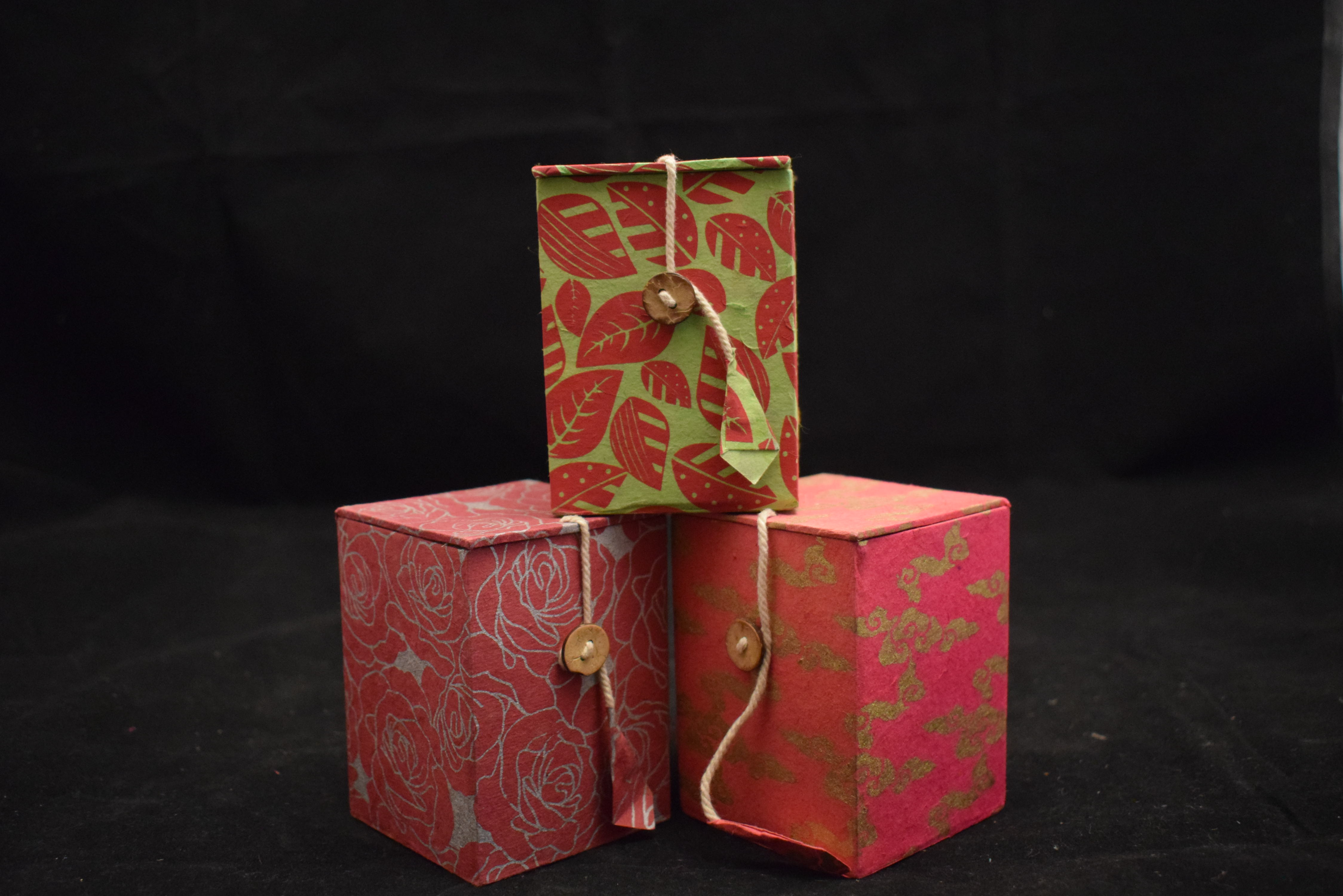 Floral Printed Design Lokta Paper Box