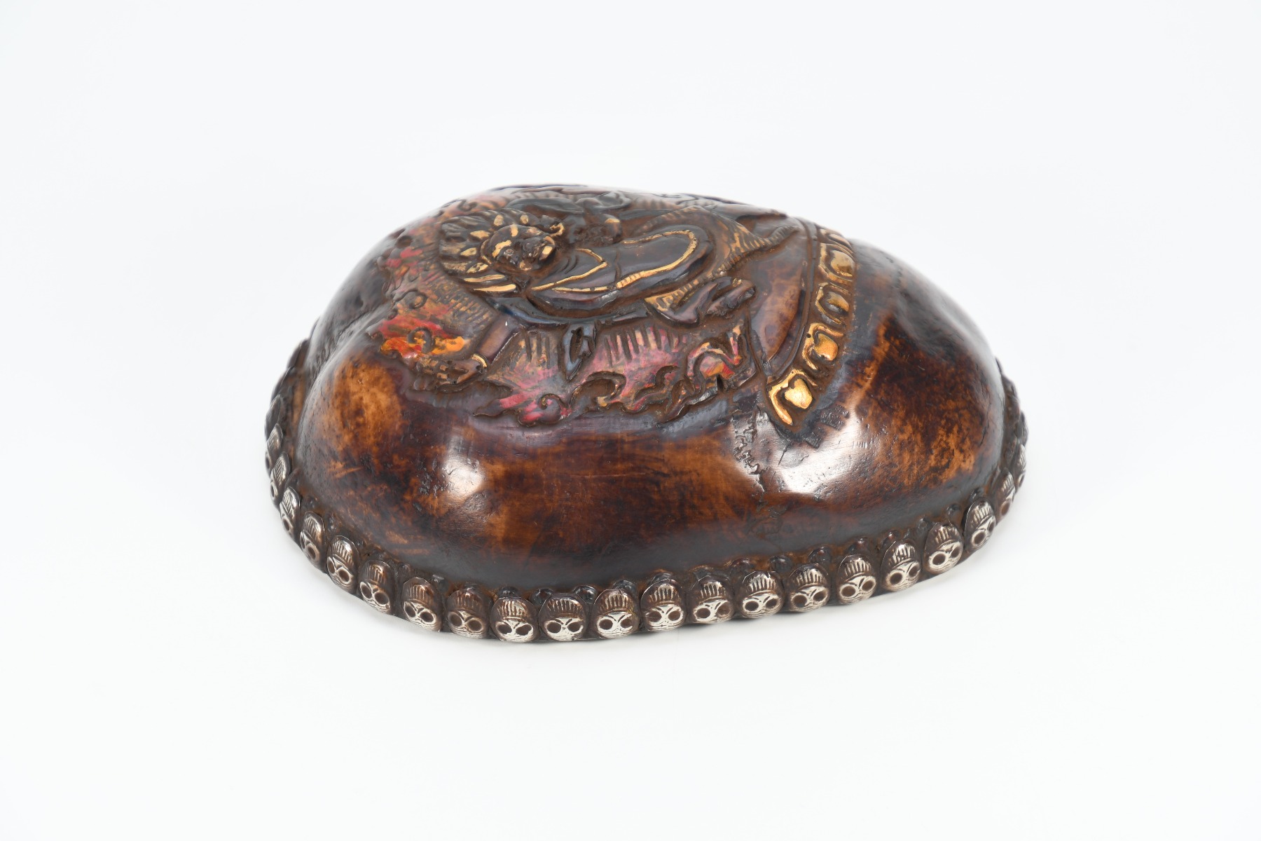 6" Tibetan Vajrapani Buddhism Cabala Tantrik Kapala Skullcup 