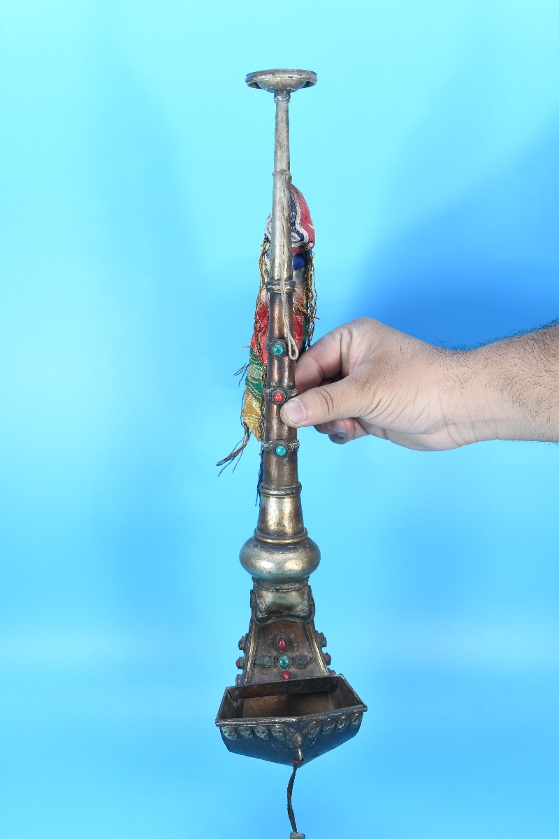 Antique Tibetan Kapala Coral Kangling Tantrik Trumpet