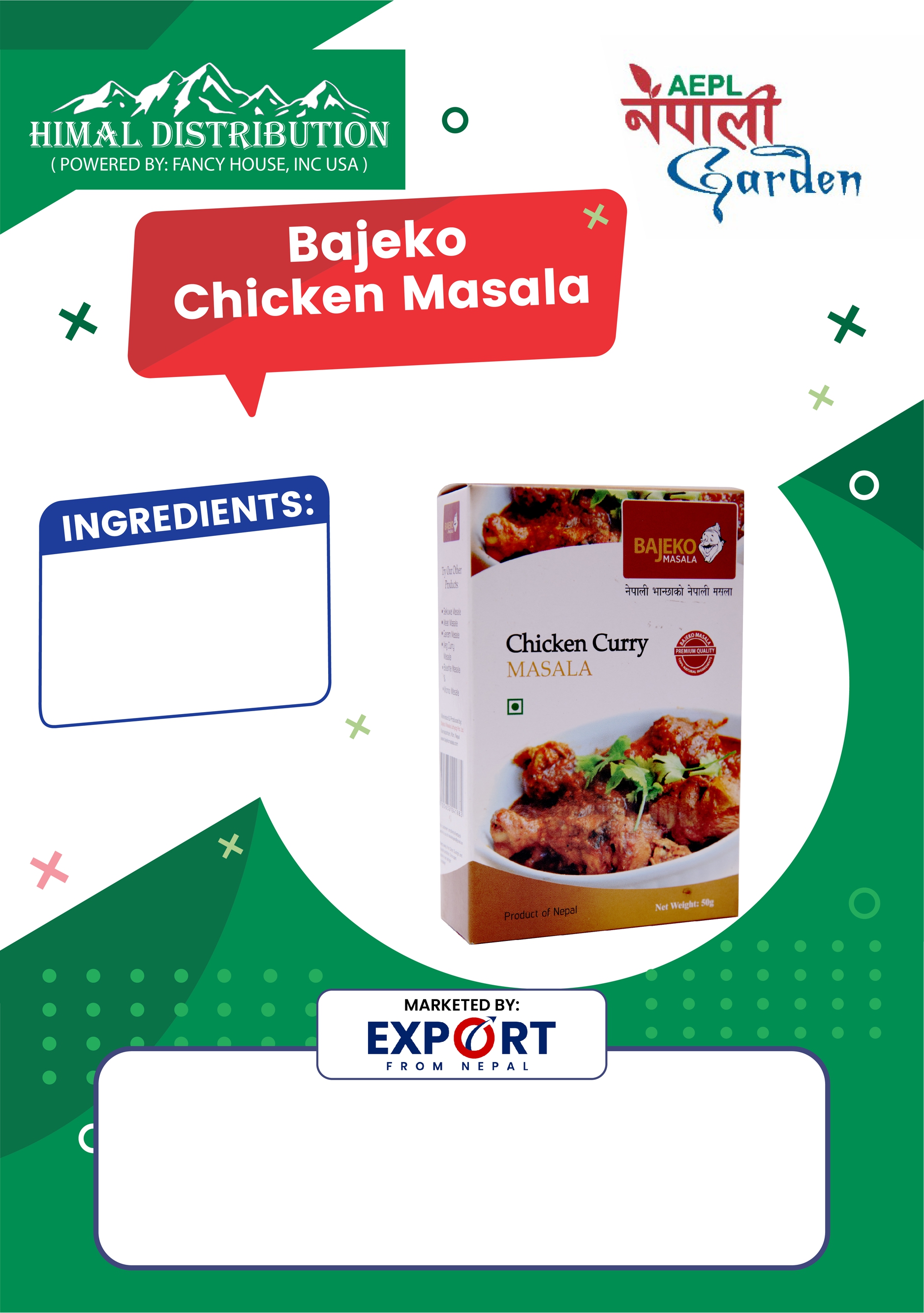 Bajeko Chicken Masala(200 Packets)