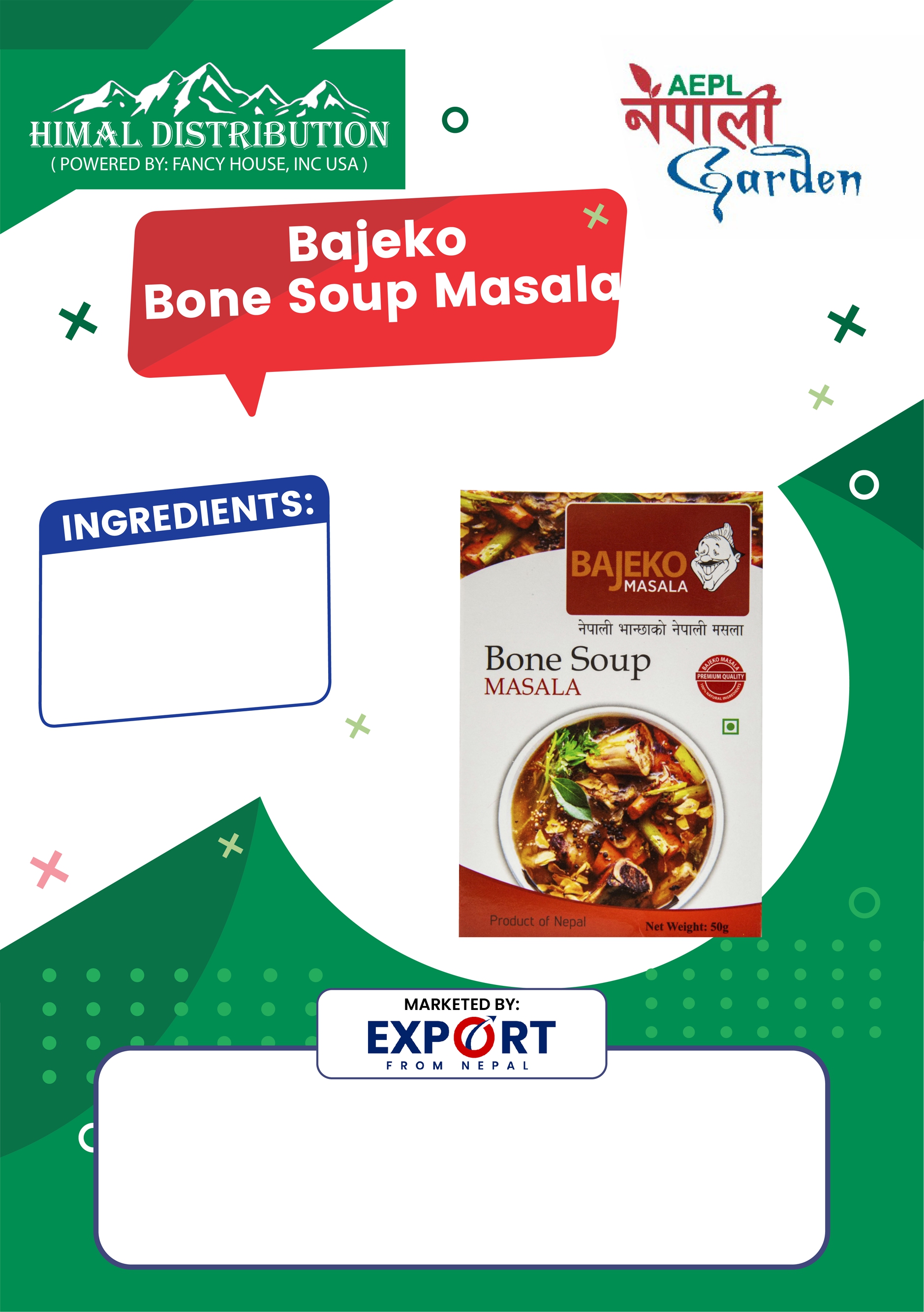 Bajeko Bonesoup Masala (200 Packets)