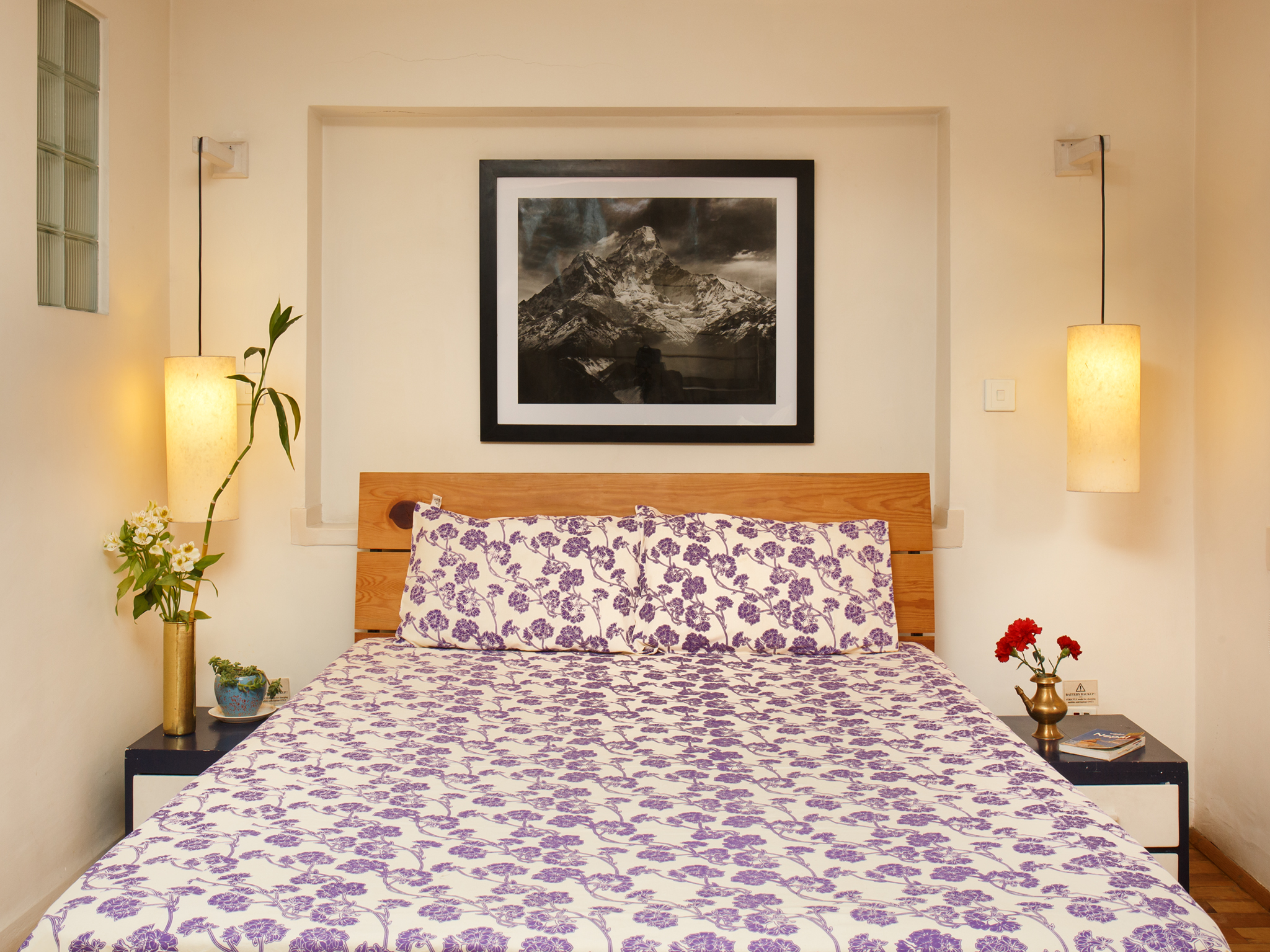 Handmade Purple Jacaranda Cotton Bedsheet