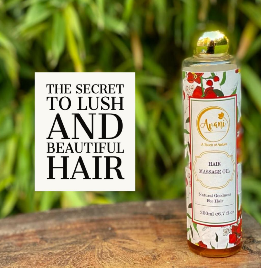 Avani Hair Massage Oil Infused With Argan Oil, Onion Seed Oil, Castor Oil, For Hair Growth, Hair Fall Control, Frizz Control (200 ML)