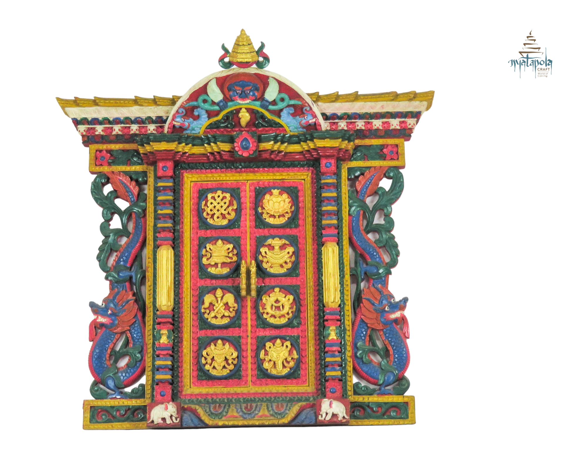 Tibetan Austamangal Door with Toran