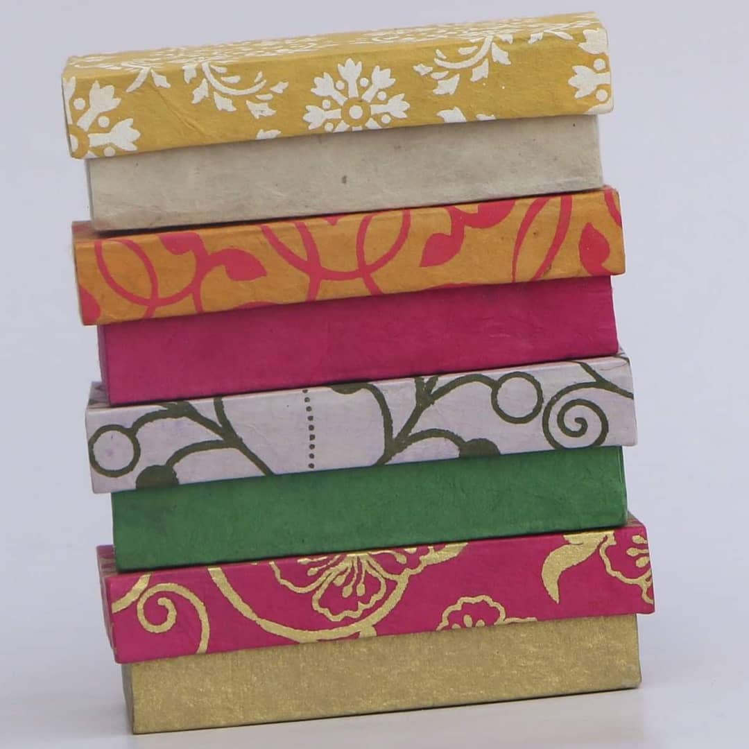 Handmade Eco-Friendly Nepali Lokta Paper Jewellery Packing Box