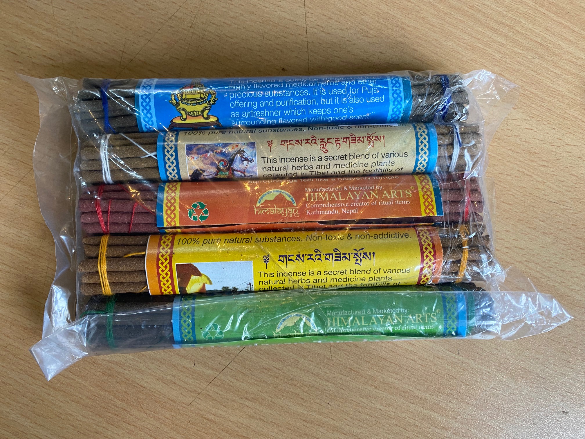 5 in 1 plastic pack incense