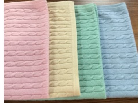 Cable Knitted Cashmere Baby Blankets