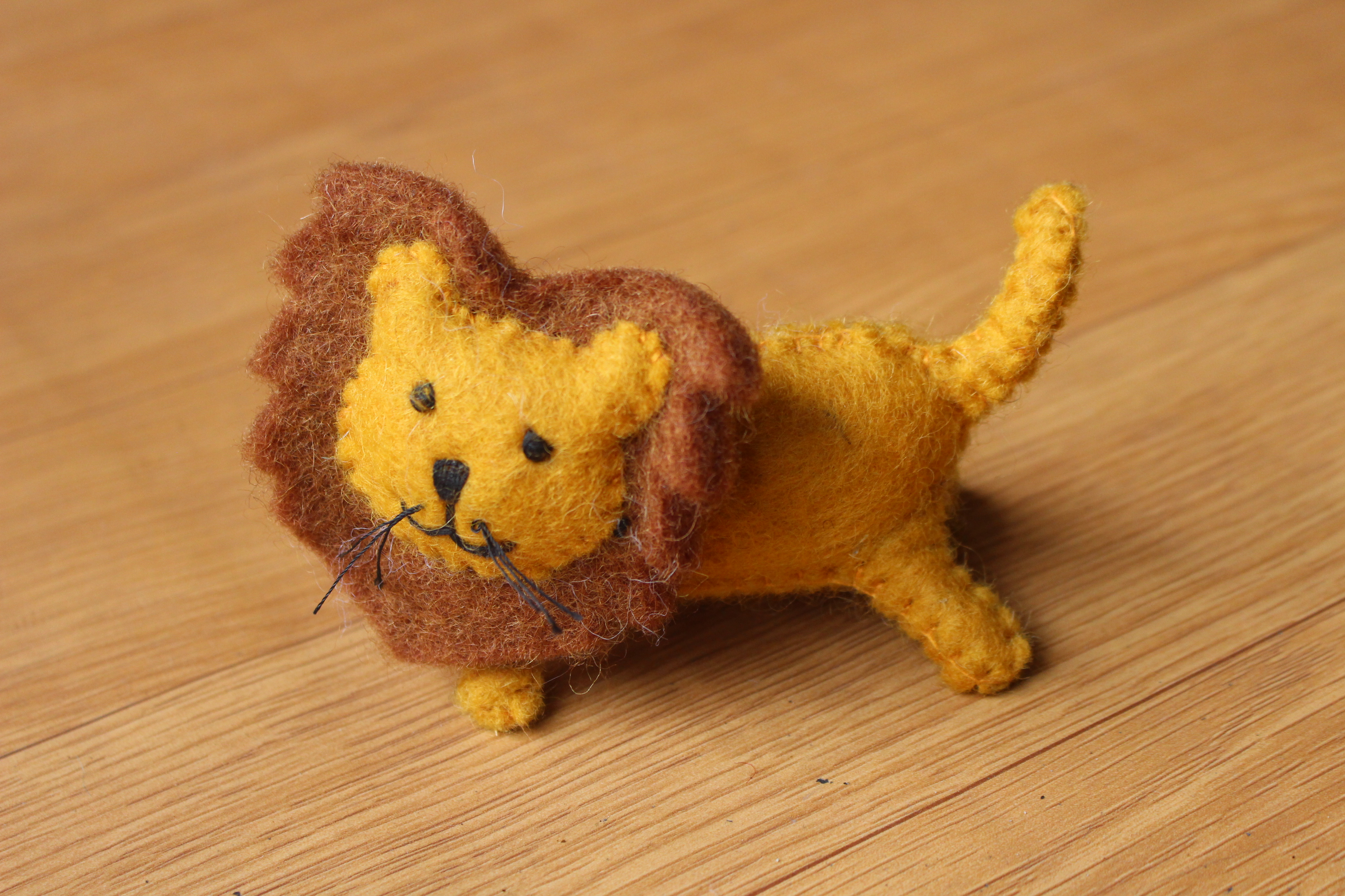 Felt Lion Figure Toy for Children