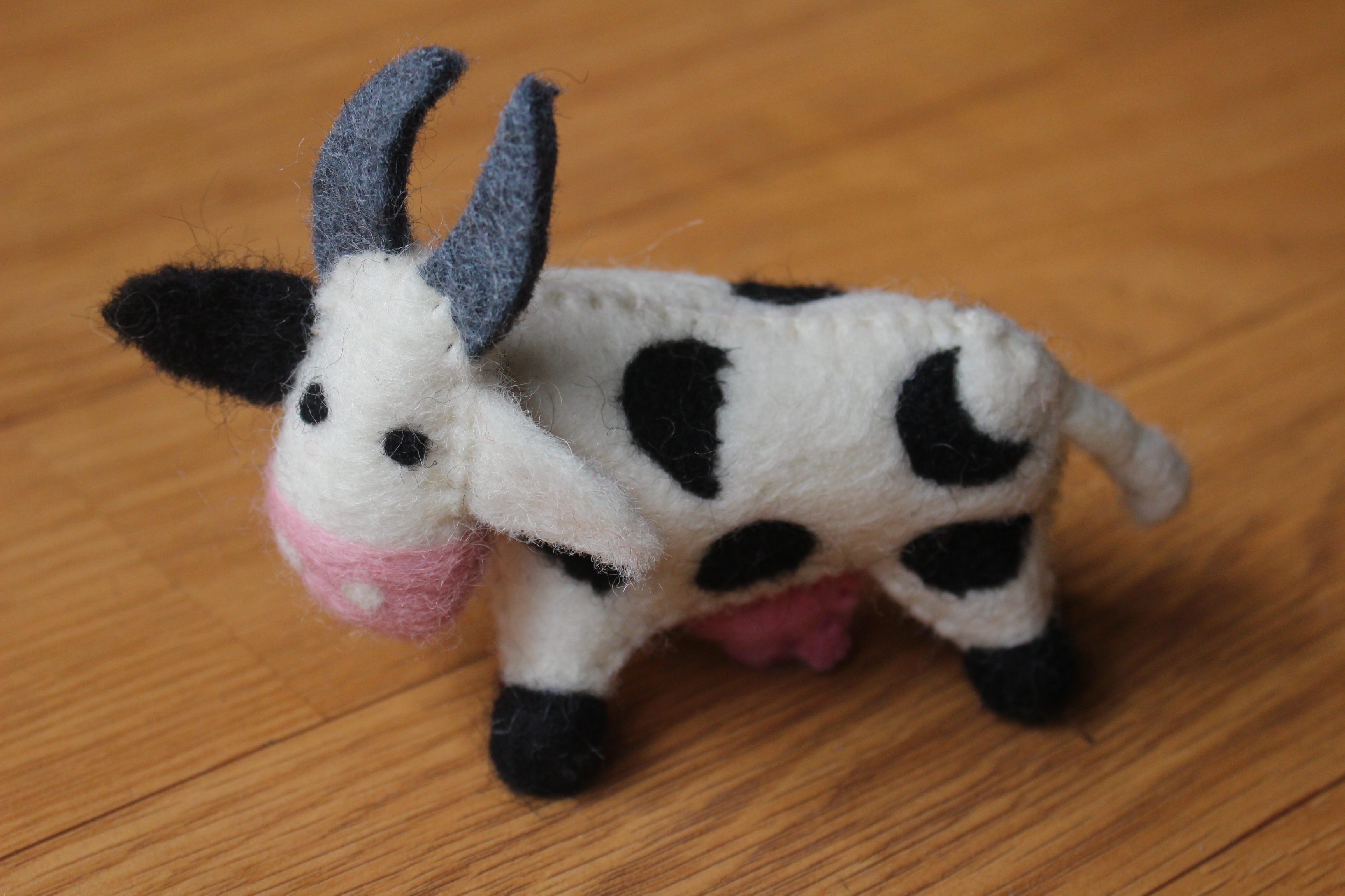 Felt Cow Figure Toy for Children