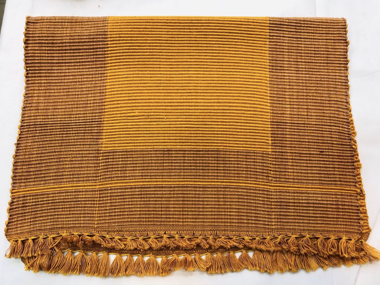 100% Pure Cotton Linen Dining Mats 17" x 12" (Orange)