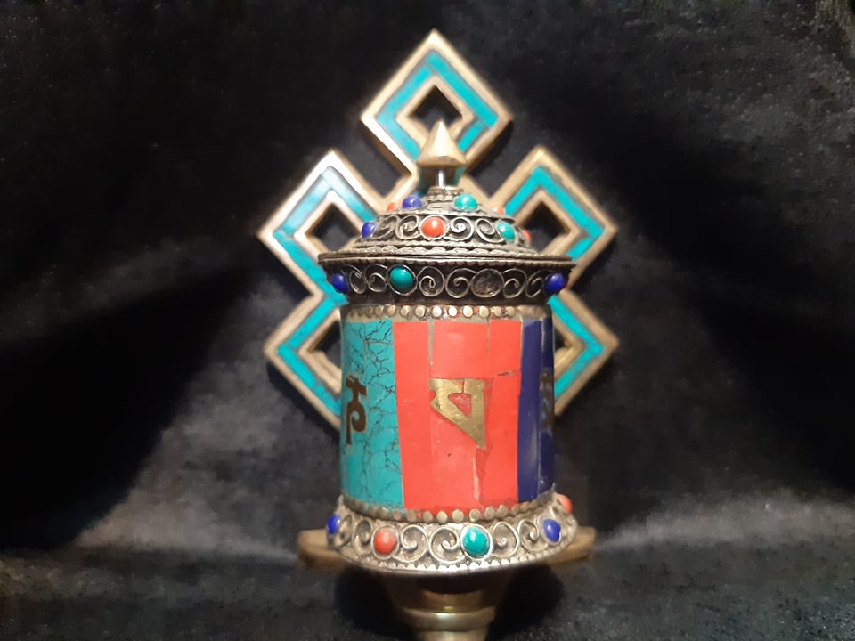 life knot prayer wheel