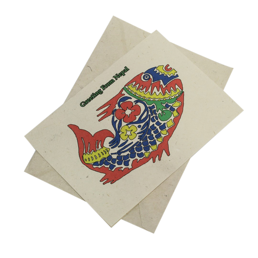 Nepali Handmade Paper Greeting Cards with envelope