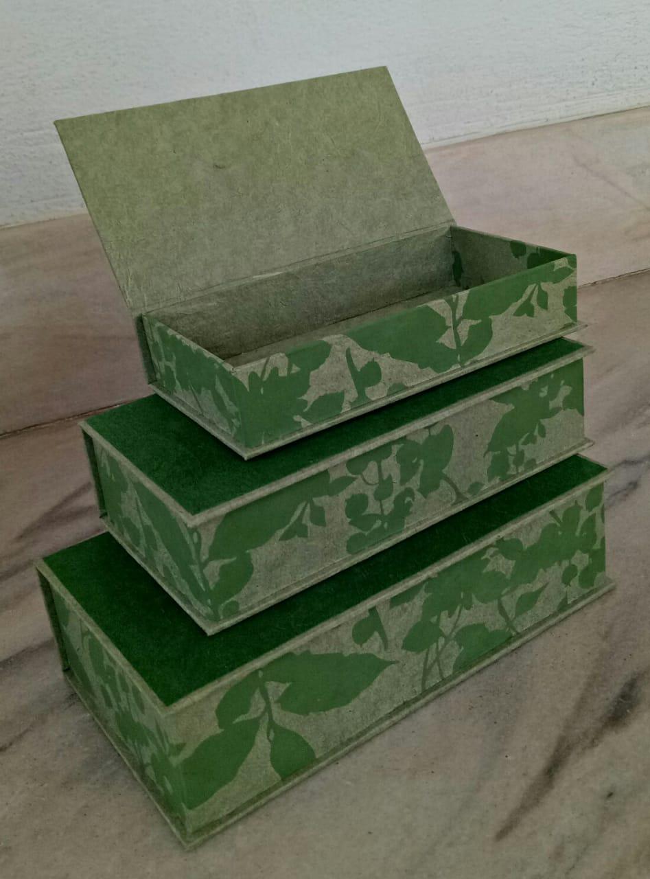 Green Printed 3 Fitted Box