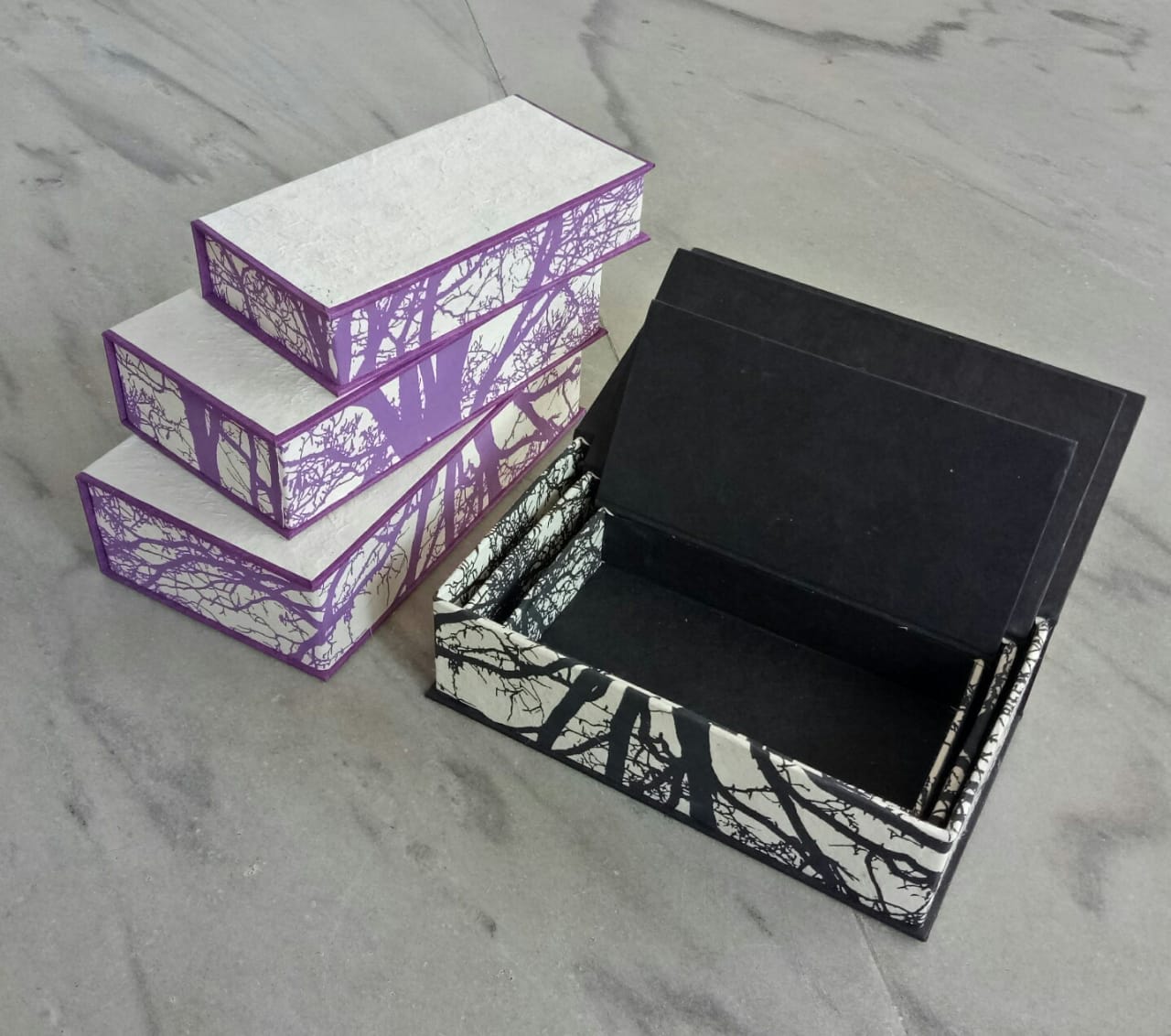 Tree Printed 3 Fitted box