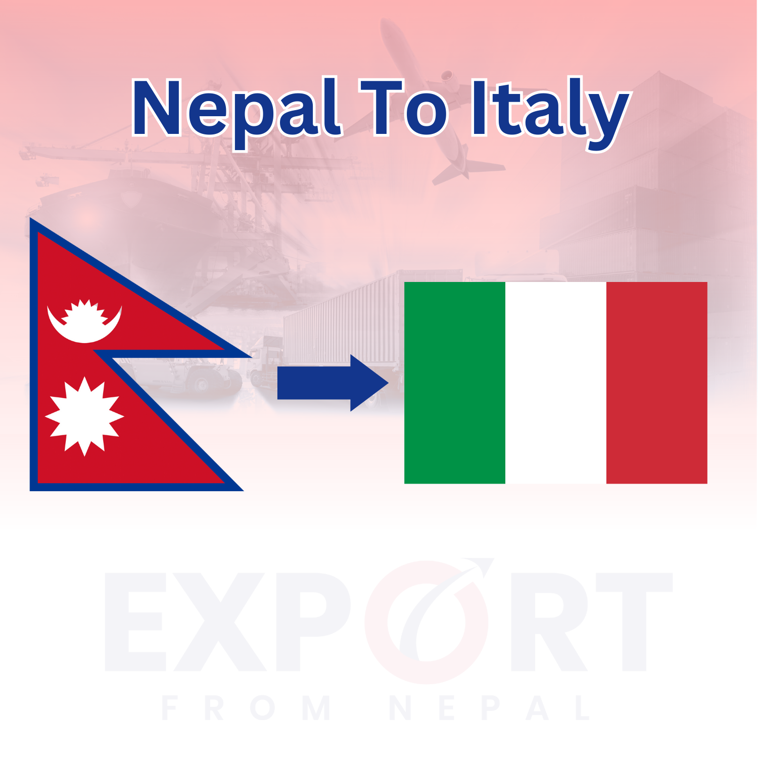 Kathmandu to Italy 100-499 kgs