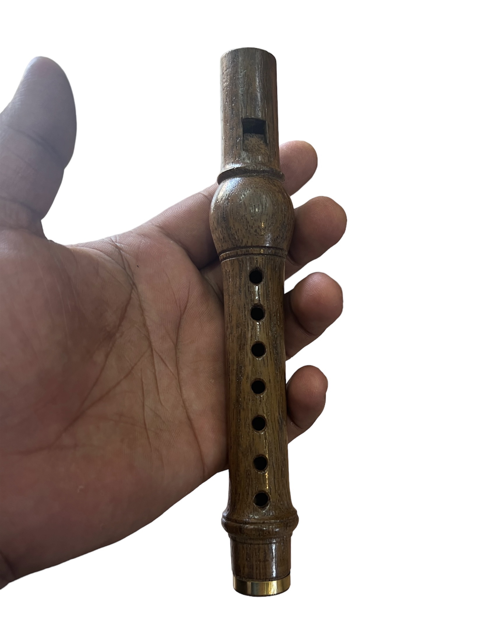 Nepali Whistle, Teak Wood,Newary Boe-Recorder-Flute 