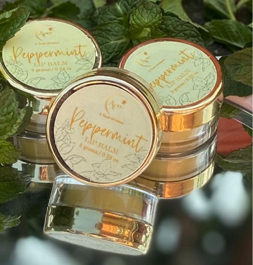 Avani 100% Natural Extra Hydrating Peppermint Lip Balm For Soft And Nourished Lips Infused with Essential Oil , Jojoba Oil , Almond Oil 8 Grams