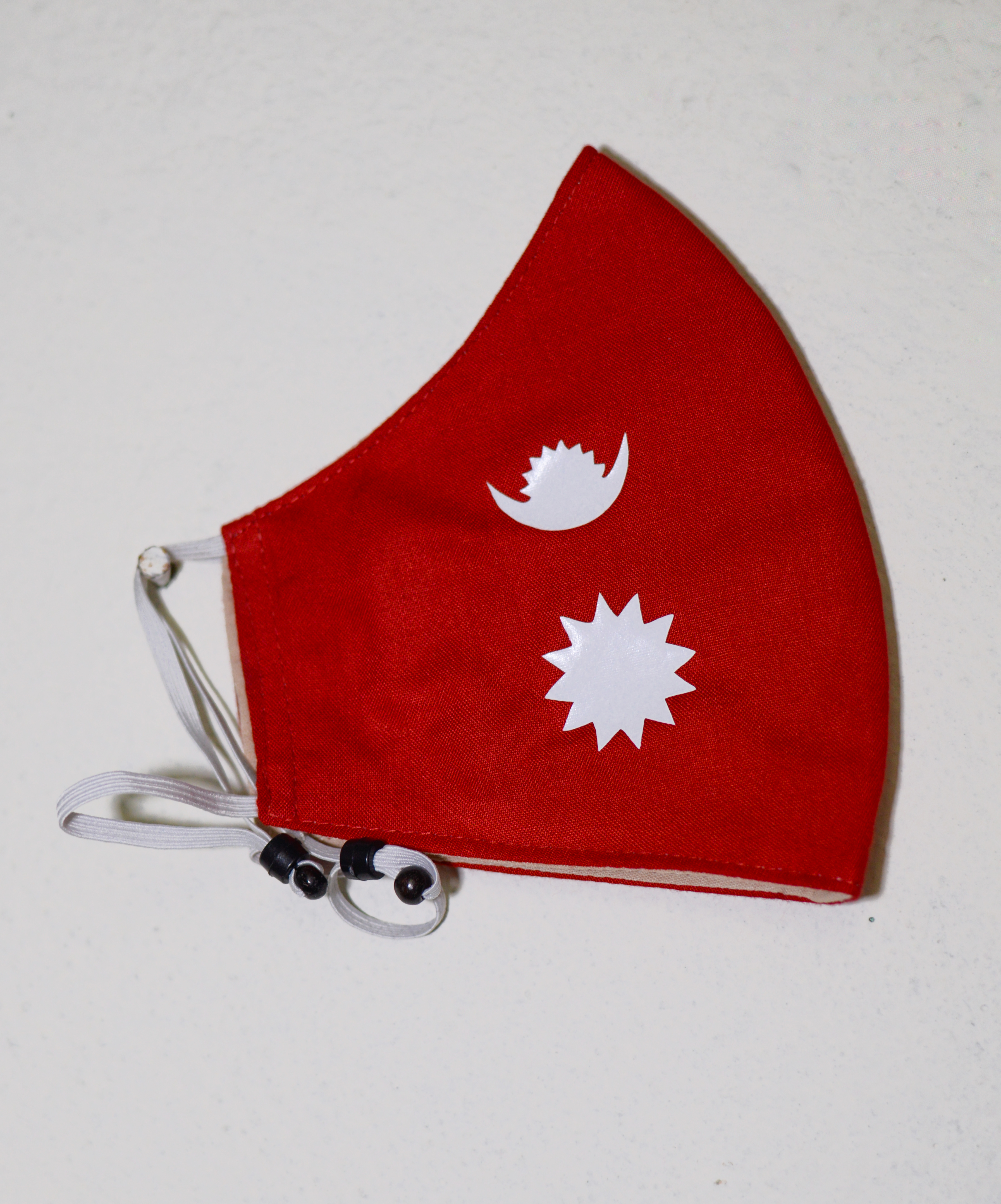 Nepali Flag Print Mask - Red