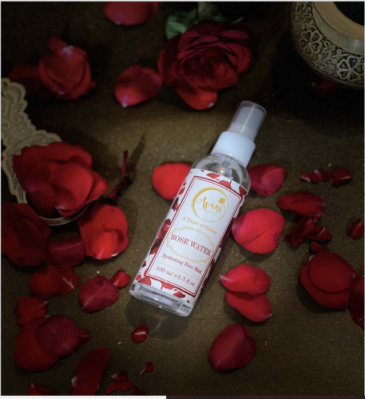 Avani Premium 100% Natural Hydrating Rose water / SkinToner - (100 ml spray bottle)