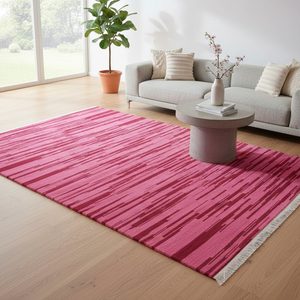 Modern Pink Hand-Knotted Nepali Carpet - Wool, 170cm x 240cm (5.58 x 7.87 ft) — image 1
