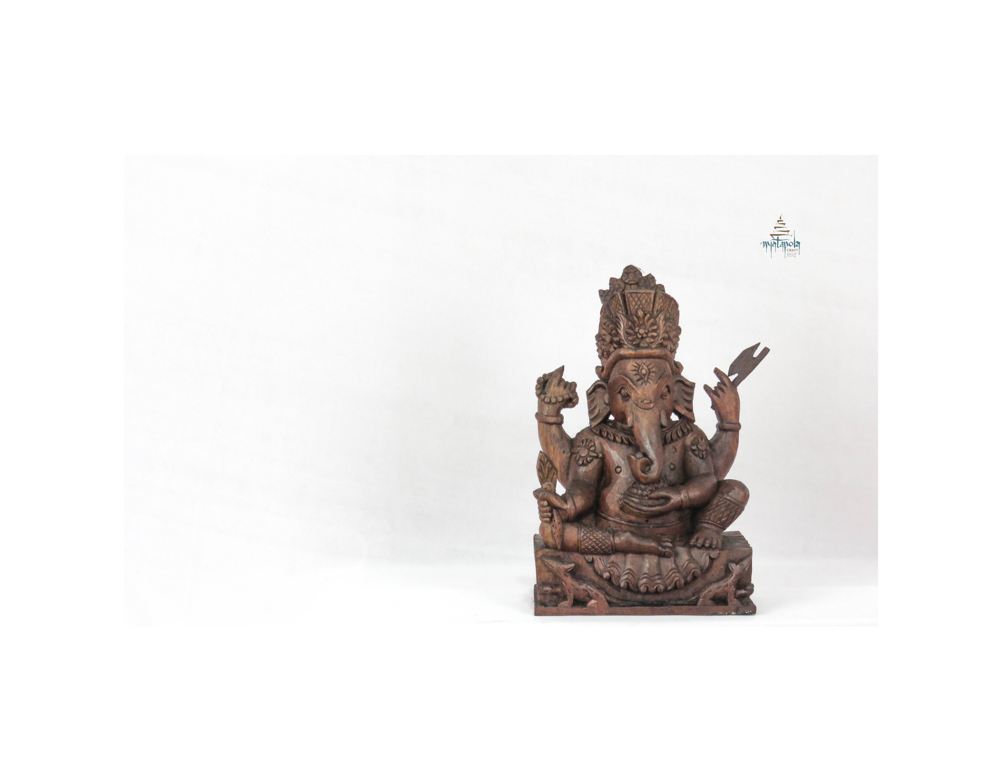 Wooden Ganesh Statue