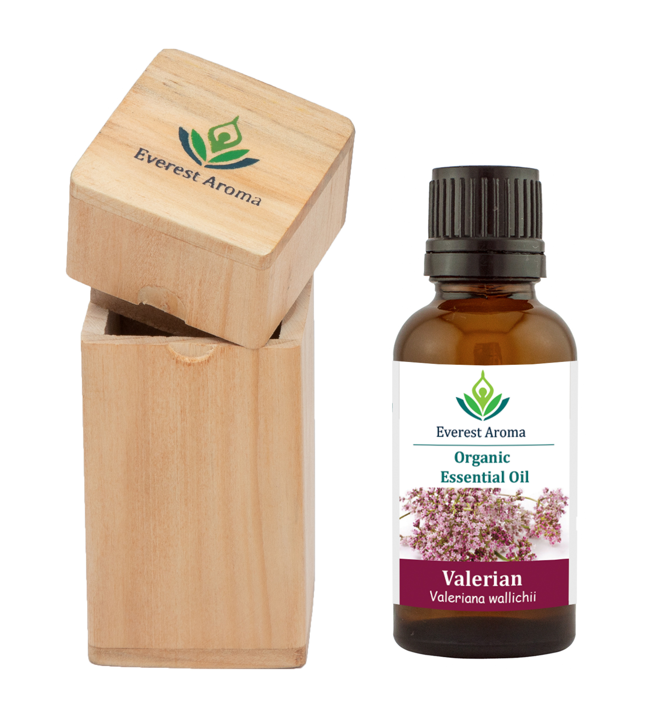 Organic Valerian Essential Oil | 10 ml  with wooden case  |  Aromatherapy | Herb Extract 