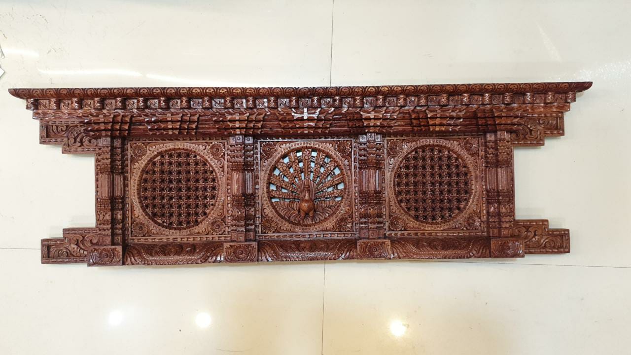 Triple Peacock Window With Jali