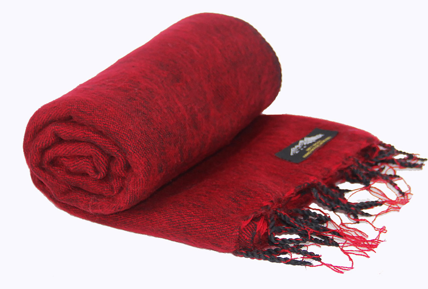 Yak Wool Shawl Maroon Color